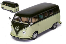 Indlæs billede til gallerivisning VOLKSWAGEN T1 MINIBUS CAMPERVAN 1964 2 TONE GREEN 1:43