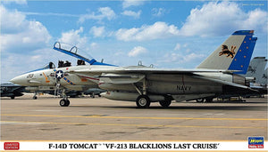GRUMMAN F-14D TOMCAT VF-213 BLACKLIONS LAST CRUISE MILITARY AIRPLANE 1974 / 1:72