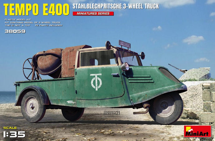TEMPO E400 STAHLBECHPRITSCHE 3 WHEEL TRUCK KIT 1:35
