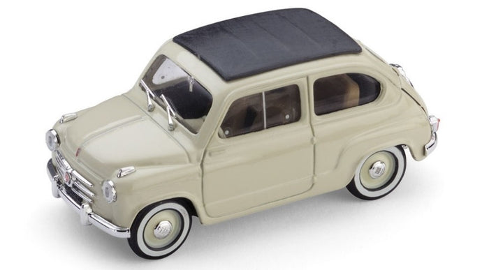 FIAT 600 CONVERTIBILE CHIUSA 1956 BEIGE CHIARO 1:43