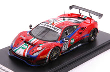 Indlæs billede til gallerivisning Ferrari 488 GT3 #52 MACHIELS/WARTIQUE/BERTOLINI/ROVERA 2nd PRO-AM CLASS 24H SPA 2021 rød/blå 1:43