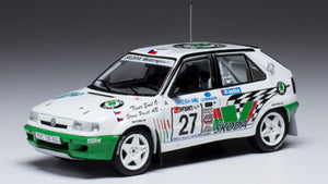 Skoda FELICIA KIT CAR #27 TRINER/STANC RALLY SCHWEDEN 1995 hvid/grøn 1:43