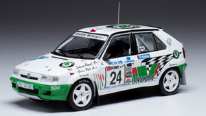 Skoda FELICIA KIT CAR #24 SIBERA/GROSS RALLY SCHWEDEN 1995 hvid/grøn 1:43