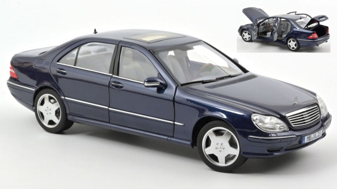 MERCEDES S55 AMG 2000 BLUE METALLIC 1:18