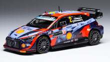 Indlæs billede til gallerivisning HYUNDAI i20 COUPE WRC MOBIS N 2 RALLY MONTECARLO 2022 O.SOLBERG - E.EDMONDSON 2 TONE BLUE RED 1:43