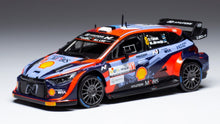 Indlæs billede til gallerivisning HYUNDAI i20 COUPE WRC MOBIS N 8 RALLY CROATIA 2022 T.TANAK - M.JARVEOJA 2 TONE BLUE RED 1:43