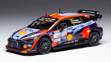 Indlæs billede til gallerivisning HYUNDAI i20 COUPE WRC MOBIS N 11 RALLY CROATIA 2022 T.NEUVILLE - M.WYDAEGHE 2 TONE BLUE RED 1:43