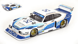 FORD ENGLAND CAPRI TURBO Gr.5 TEAM SACHA N 52 DRM ZOLDER 1979 H.HEYER WHITE 2 TONE BLUE 1:18