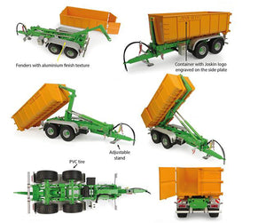 JOSKIN SILO-CARGO LIFT 5400 D18 TRAILER FOR TRACTOR 2004 ORANGE GREEN 1:32