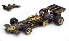 Indlæs billede til gallerivisning Lotus 72D F1 #21 D. WALKER GP SPAIN 1972 sort/guld 1:18