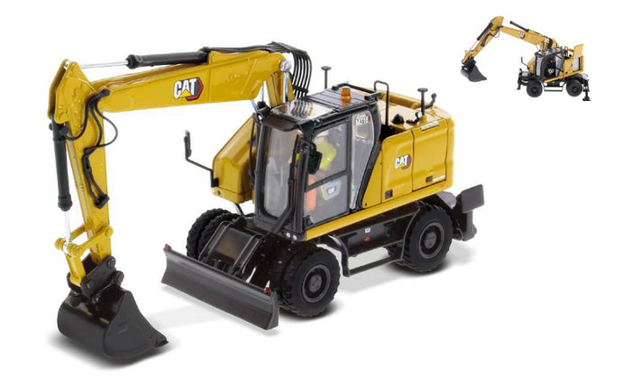 CATERPILLAR CATM318 ESCAVATORE GOMMATO - TRACTOR HYDRAULIC EXCAVATOR SCRAPER YELLOW BLACK 1:50