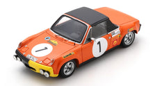 Indlæs billede til gallerivisning Porsche 914/6 #1 LARROUSSE/KARKO/HALDI WINNER MARATON DE LA ROUTE 1970 orange/sort/gul 1:43