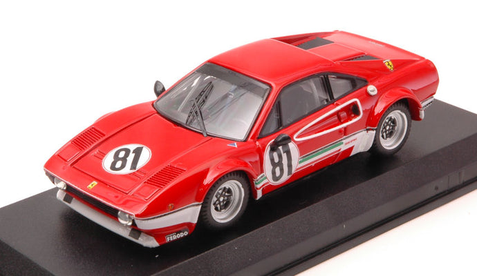 FERRARI 308 GTB LM N 81 BENELUX ZOLDER 1976 M.DANTINNE RED 1:43