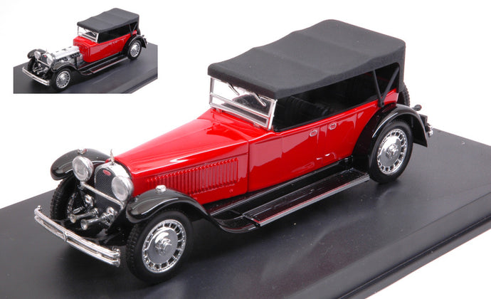 BUGATTI TYPE 41 ROYALE TORPEDO CABRIOLET CLOSED 1927 RED BLACK 1:43