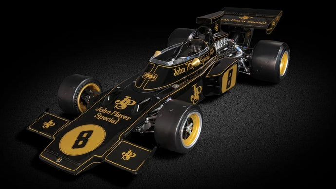 LOTUS F1 72D FORD JPS N 32 WORLD CHAMPION WINNER BRITISH GP 1972 EMERSON FITTIPALDI BLACK 1:8
