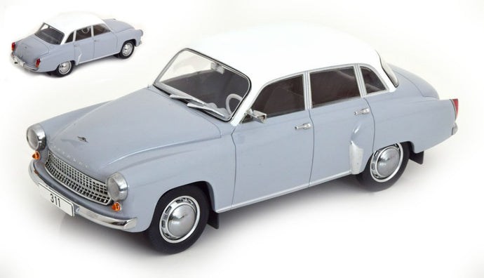 WARTBURG 311 GREY/WHITE 1:18