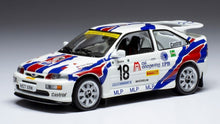 Indlæs billede til gallerivisning FORD ENGLAND ESCORT RS COSWORTH N 18 RALLY BOHEMIA 1996 V.BLAHNA - J.PELC WHITE BLUE RED 1:43