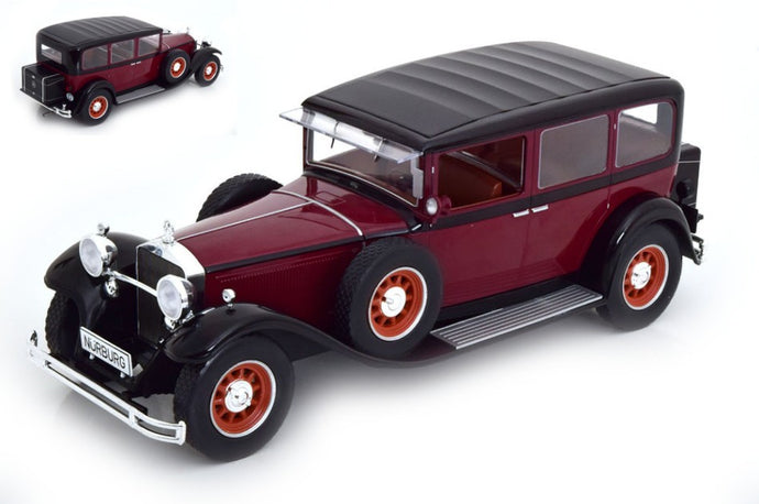 MERCEDES TYP NUERBURG 460/460 K (W08) 1928 DARK RED/BLACK 1:18