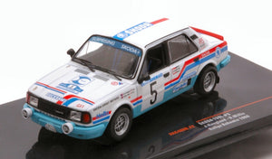 SKODA 130L TEAM SKODA GB N 5 RALLY BOHEMIA 1988 J.HAUGLAND - B.WILLIS WHITE LIGHT BLUE 1:43