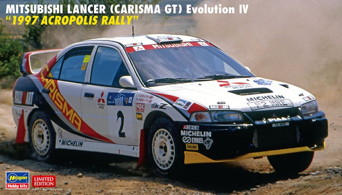MITSUBISHI LANCER CARISMA GT EVOLUTION IV N 2 RALLY ACROPOLIS 1997 A.REID - R.BURNS / 1:24