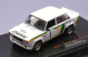 LADA FIAT 2105 VFTS N 1 RALLY VLTAVA PRIBRAM 1988 V.BLAHNA - P.SCHOVANEK WHITE GREEN YELLOW 1:43