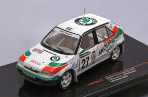 Skoda FELICIA KIT CAR #27 BLOMQVIST/MELANDER RAC RALLY 1996 hvid/grøn/rød 1:43