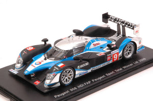 PEUGEOT 908 HDi #9 BRABHAM/GENE/WURZ WINNER 24H LE MANS 2009 mørk blå/lys blå 1:43