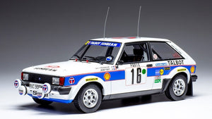 TALBOT SUNBEAM LOTUS (night version) N 16 RALLY MONTECARLO 1981 G.FREQUELIN - J.TODT WHITE LIGHT BLUE 1:24