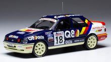 Indlæs billede til gallerivisning Ford SIERRA RS COSWORTH #18 WILSON/GRIST RALLYE RAC LOMBARD 1991 blå/hvid/rød 1:43