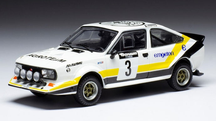 SKODA MTX 160 N.3 RALLY WM VALASSKAA ZIMA 1984 BLAHNA/SCHOVANEK 1:43