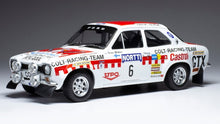 Indlæs billede til gallerivisning Ford ESCORT MK I RS 1600 #6 MIKKOLA/DAVENPORT 1000 LAKES RALLY 1973 hvid/rød 1:18