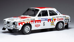 Ford ESCORT MK I RS 1600 #6 MIKKOLA/DAVENPORT 1000 LAKES RALLY 1973 hvid/rød 1:18