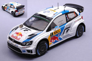 VOLKSWAGEN POLO R WRC RED BULL N 1 RALLY CATALUNYA 2014 S.OGIER - J.INGRASSIA WHITE BLUE YELLOW 1:24