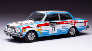 VOLVO 142 TEAM UNIFLO ESSO N 17 RAC RALLY 1973 M.ALEN - A.AHO WHITE LIGHT BLUE 1:43