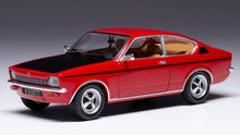 Indlæs billede til gallerivisning OPEL KADETT C COUPE SR 1976 RED/BLACK 1:43 fra Ixo Model
