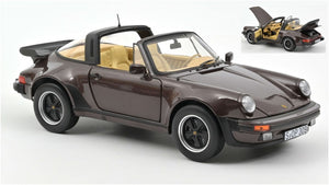 PORSCHE 911 TURBO TARGA 1987 BROWN METALLIC 1:18