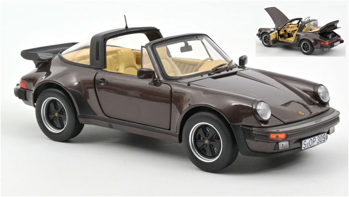 PORSCHE 911 TURBO TARGA 1987 BROWN METALLIC 1:18