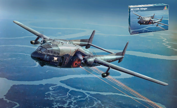FIRECHILD AIRCRAFT AC-119K STINGER MILITARY AIRPLANE 1968 / 1:72