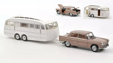 Indlæs billede til gallerivisning PEUGEOT 404 WITH CARAVAN ROULOTTE HENON 1965 BROWN MET 1:18