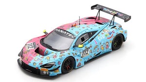 Mclaren 720S GT3 #112 BLAZEK/OSBORNE/KRUPINSKI 1000KM CIRCUIT PAUL RICARD 2022 blå/lyserød 1:43
