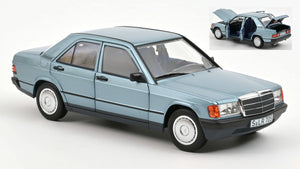 MERCEDES 190 E 1984 LIGHT BLUE METALLIC 1:18