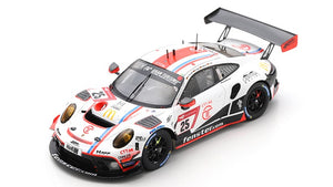 Porsche 911 GT3 R #25 THYSSEN/RADER/MENZEL/KERN 24H NURBURGRING 2022 hvid/sort/rød 1:43
