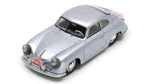 Porsche 356 #285 VAN DE KAART/SWATERS RALLY MONTE CARLO 1952 sølv 1:43