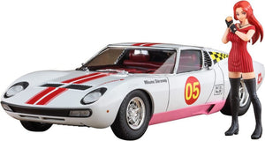 LAMBORGHINI MIURA P400 SV WITH EGG GIRL MIKUMO IRANAGI 1972 / 1:24