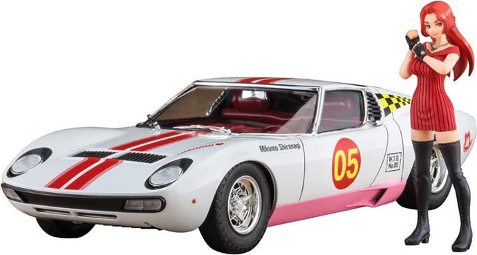 LAMBORGHINI MIURA P400 SV WITH EGG GIRL MIKUMO IRANAGI 1972 / 1:24