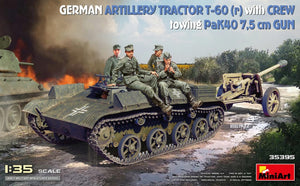 GERMAN ARTILLERY TRACTOR T-60 (r) W/PAK40 GUN & CREW KIT 1:35