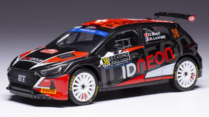 Hyundai i20 N #38 BURRI/LEVRATTI WRC2 RALLY MONTE CARLO 2023 sort/rød/hvid 1:43