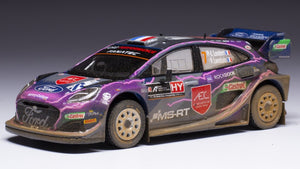 Ford PUMA RALLY 1 #7 LOUBET/LANDAIS WRC RALLY ACROPOLIS 2022 - DIRTY VERSION lilla/blå 1:43
