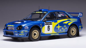 Subaru IMPREZA S7 #6 SOLBERG/MILLS WRC RALLY GREAT BRITAIN 2001 blå/gul 1:43