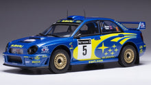 Indlæs billede til gallerivisning Subaru IMPREZA S7 #5 BURNS/REID WRC RALLY GREAT BRITAIN 2001 blå/gul 1:43
